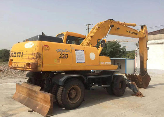 Hyundai 220 Used Wheel Excavator with Weight 21800kg Original Made In Korea